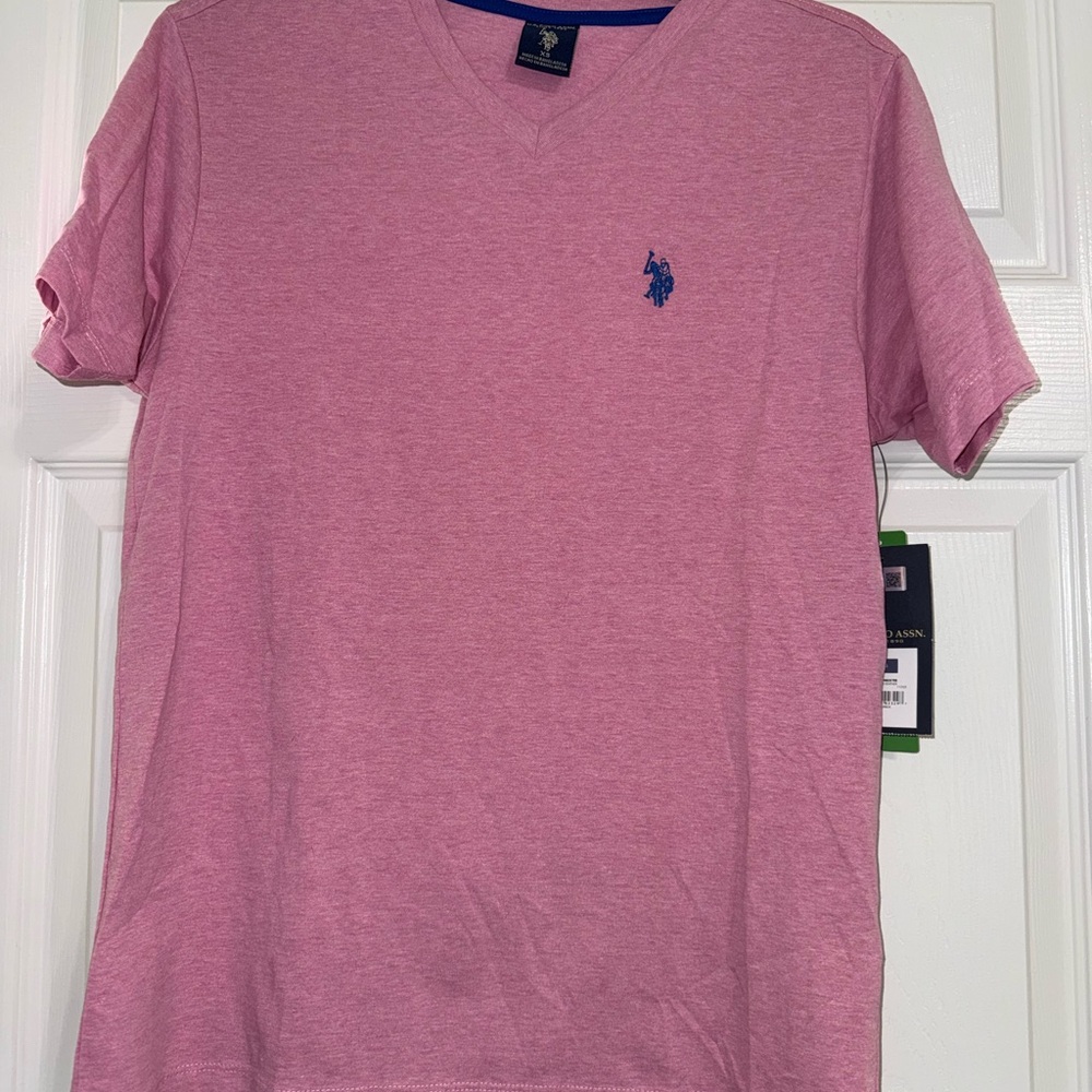 U.S. Polo Assn. Pink V-Neck Tee